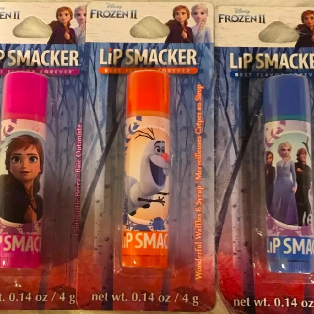 Frozen II Lip Smackers Bundle of 3 • Disney • New in Packaging